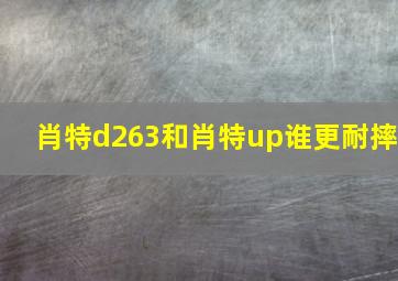 肖特d263和肖特up谁更耐摔