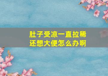 肚子受凉一直拉稀还想大便怎么办啊