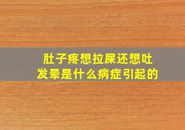 肚子疼想拉屎还想吐发晕是什么病症引起的