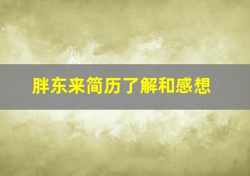 胖东来简历了解和感想