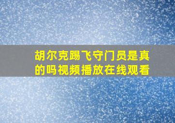 胡尔克踢飞守门员是真的吗视频播放在线观看