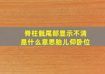 脊柱骶尾部显示不清是什么意思胎儿仰卧位