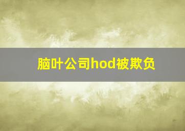 脑叶公司hod被欺负