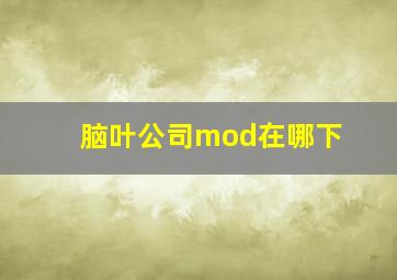 脑叶公司mod在哪下