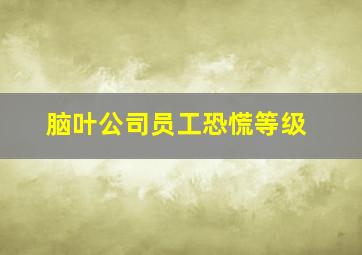 脑叶公司员工恐慌等级