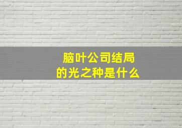 脑叶公司结局的光之种是什么