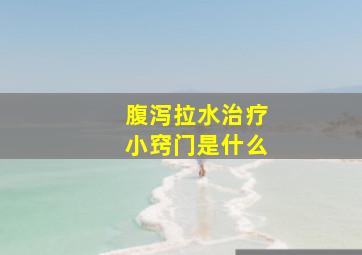 腹泻拉水治疗小窍门是什么