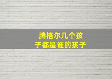 腾格尔几个孩子都是谁的孩子