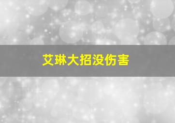 艾琳大招没伤害