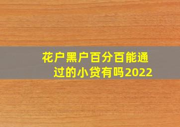 花户黑户百分百能通过的小贷有吗2022