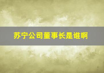 苏宁公司董事长是谁啊