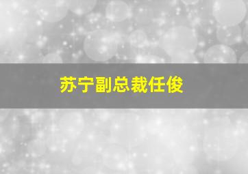 苏宁副总裁任俊