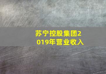 苏宁控股集团2019年营业收入