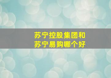 苏宁控股集团和苏宁易购哪个好