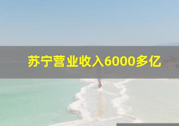 苏宁营业收入6000多亿