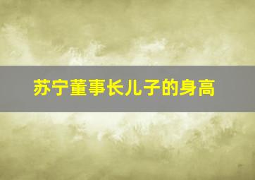 苏宁董事长儿子的身高