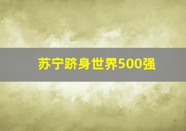 苏宁跻身世界500强