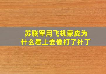 苏联军用飞机蒙皮为什么看上去像打了补丁