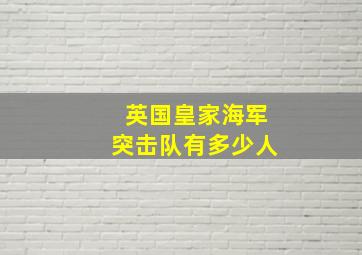 英国皇家海军突击队有多少人