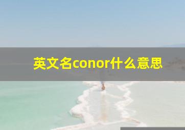 英文名conor什么意思