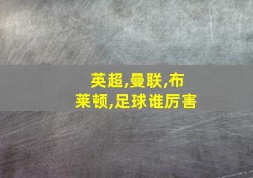 英超,曼联,布莱顿,足球谁厉害