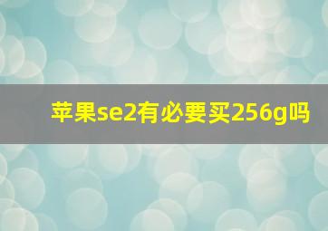 苹果se2有必要买256g吗