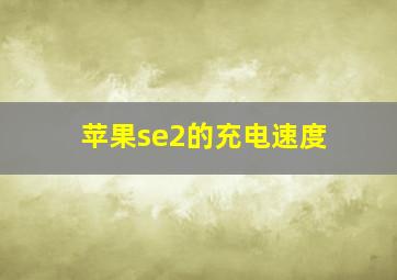 苹果se2的充电速度