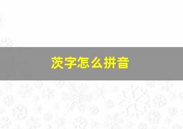 茨字怎么拼音