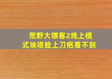 荒野大镖客2线上模式埃塔脸上刀疤看不到