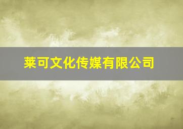 莱可文化传媒有限公司