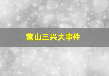 营山三兴大事件