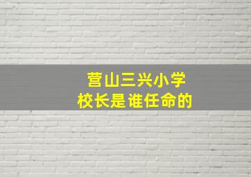 营山三兴小学校长是谁任命的