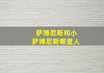 萨博尼斯和小萨博尼斯哪里人