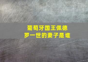 葡萄牙国王佩德罗一世的妻子是谁