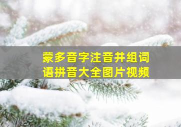 蒙多音字注音并组词语拼音大全图片视频