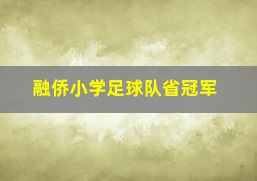 融侨小学足球队省冠军