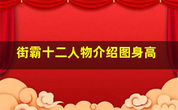 街霸十二人物介绍图身高