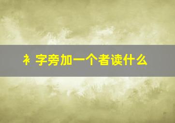 衤字旁加一个者读什么