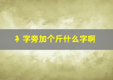 衤字旁加个斤什么字啊