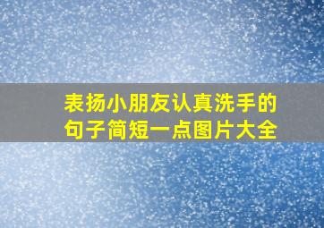 表扬小朋友认真洗手的句子简短一点图片大全