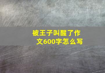 被王子叫醒了作文600字怎么写