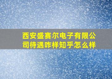 西安盛赛尔电子有限公司待遇咋样知乎怎么样