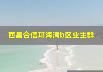 西昌合信邛海湾b区业主群