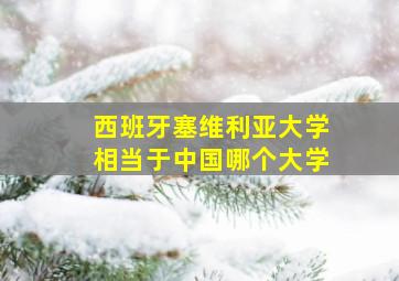 西班牙塞维利亚大学相当于中国哪个大学