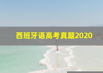 西班牙语高考真题2020