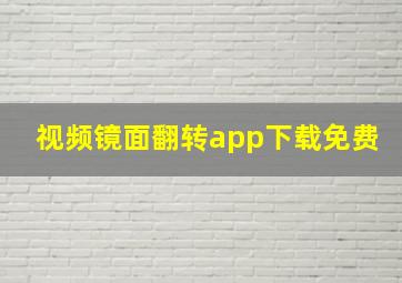 视频镜面翻转app下载免费