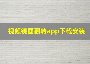 视频镜面翻转app下载安装