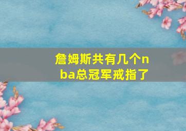 詹姆斯共有几个nba总冠军戒指了