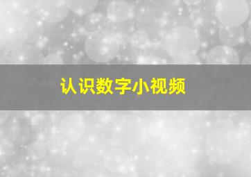 认识数字小视频