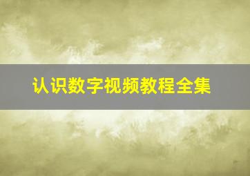 认识数字视频教程全集